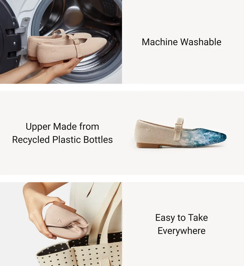 Product Introduction of VIVAIA Woman's Eco-Friendly Square-Toe Mary-Jane, Adjustable Straps, Super Lightweight and Breathable for Daily Wear Shoes Flats 6
