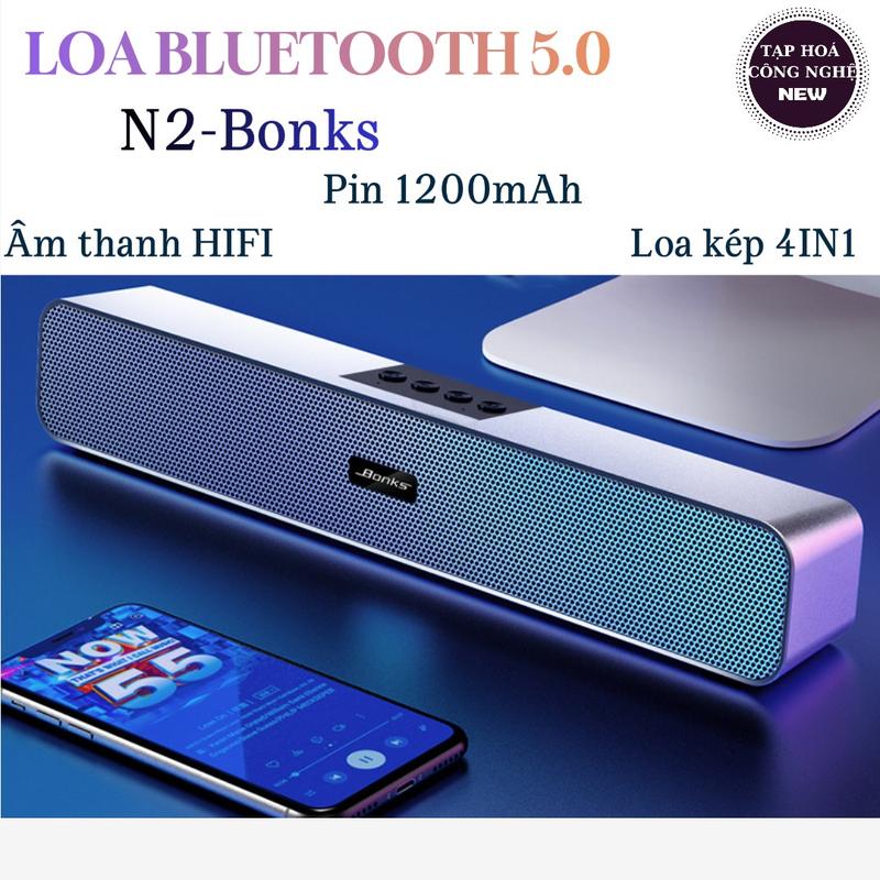 Loa Bluetooth Bonks N2 Bass Cực mạnh Nghe Nhạc 8D kết nối USB TF 32Gb Pin TrâuLoa âm trần Loa máy tính Phiên Bản Để Bàn 