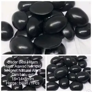 BATU CINCIN BADAR BESI HITAM NEMPEL MAG NET Akik