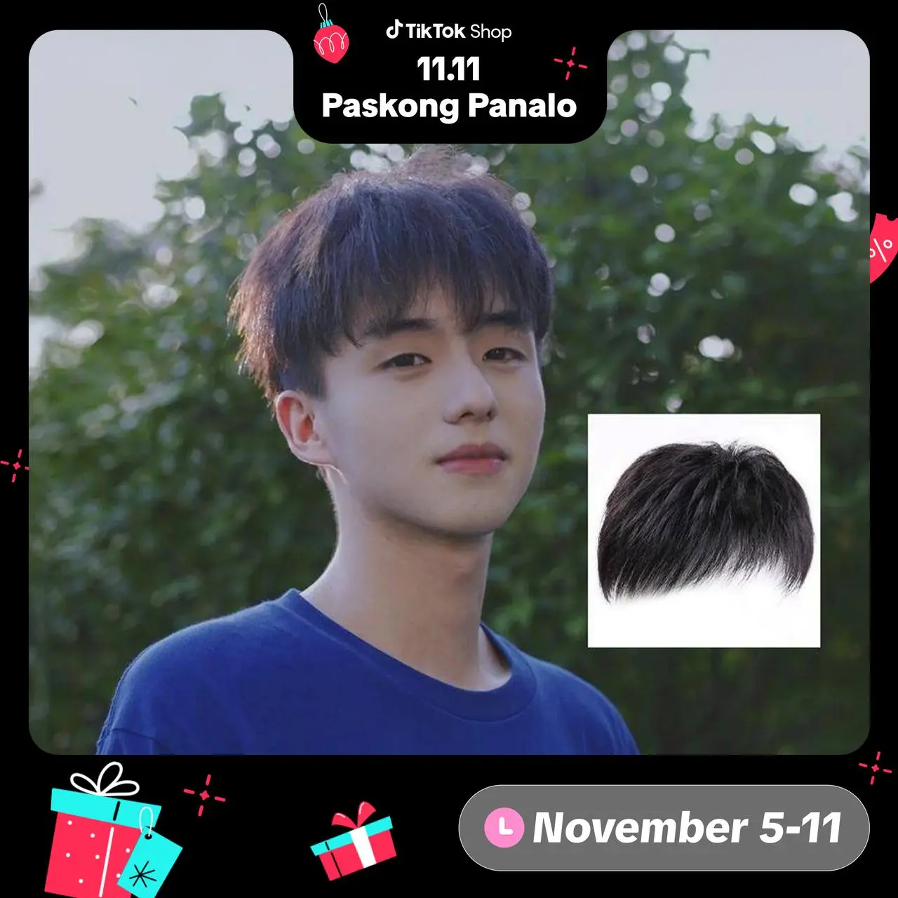 The 2024 new trendy and fashionable men's wig for scalp protection covers bald spots and increases volume. The mesh cover design ensures that the fixed head is not easily detached.
