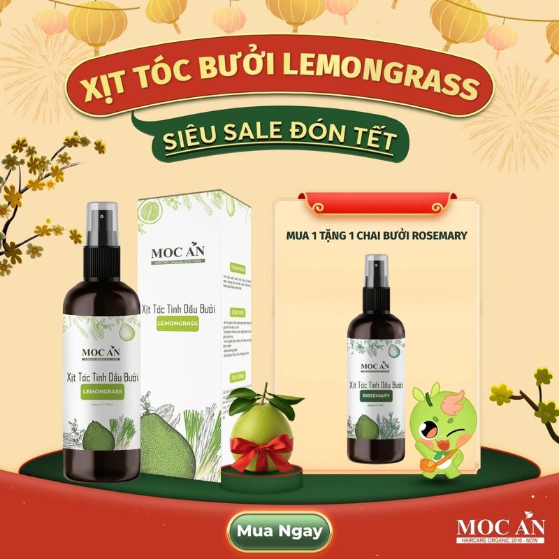  Xịt Dưỡng Tóc Tinh Dầu Bưởi Sả Chanh  Lemongrass  Mộc Ân Haircare 120ml 