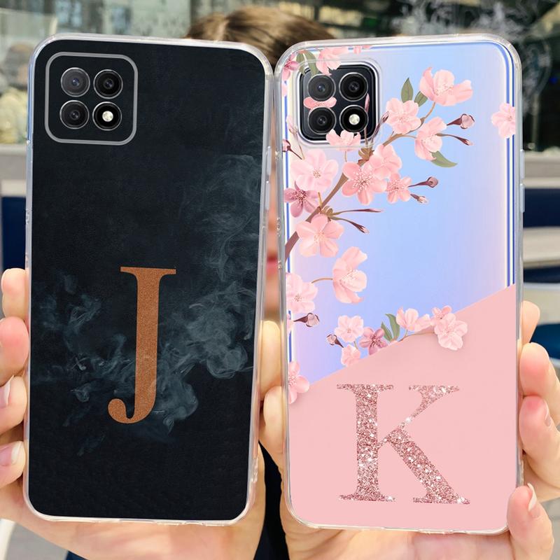 Ốp lưng silicon trong suốt cho Oppo A73 5G ốp lưng CPH2161 có chữ cái sang trọng Ốp Điện Thoại cho Oppo A73 A 73 OppoA73 5G ốp lưng 6,5 "