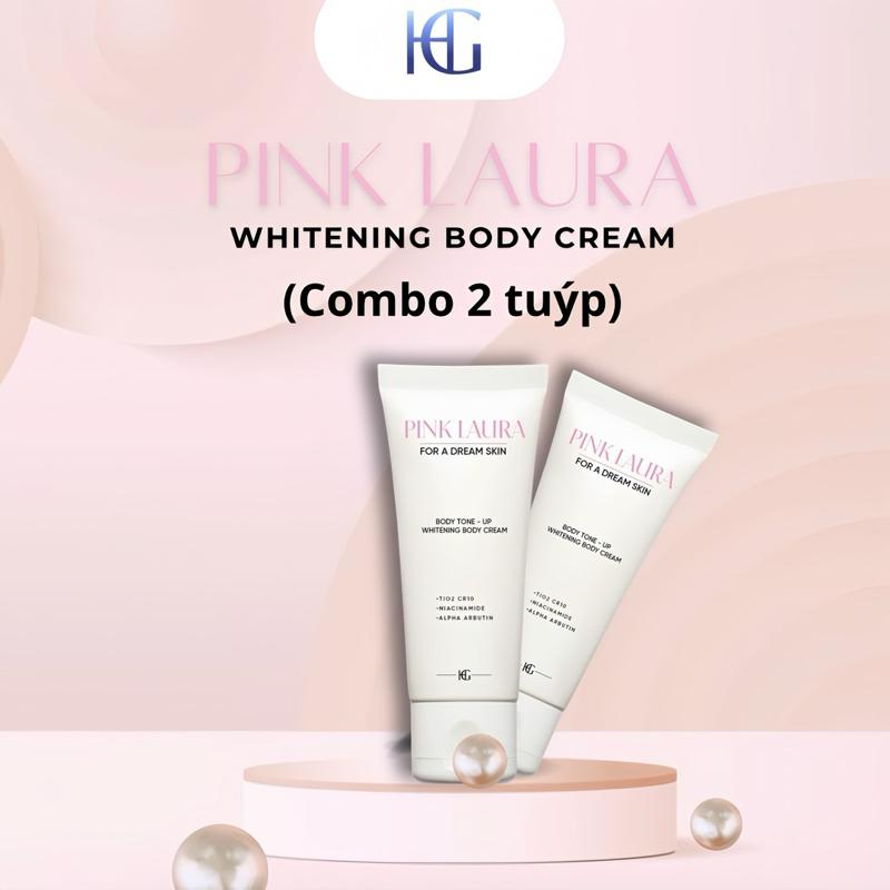   Combo 2 tuýp liệu trình  Kem Body PINK LAURA |200ml| Hỗ trợ dưỡng trắng da nâng tone make up body 