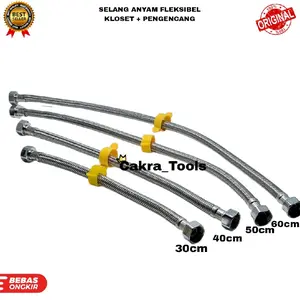 SELANG FLEKSIBEL KLOSET SHOWER ANYAM WASTAFEL PROPELLER ( BISA AIR PANAS ) Merah