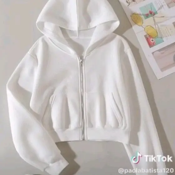 Attar Style Hoodie Zipper Crop Top Jaket Wanita Kekinian Baju Cewek Sweater Crewneck Bahan Fleece Lembut 240gr Tangan Panjang Tebal Basic Stylist Gold Oversize Red Topi Nyaman Keren Jumper 2