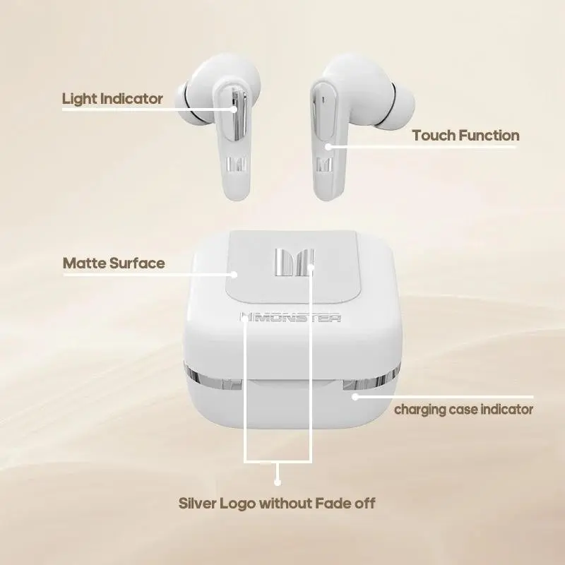 Tai nghe nhét tai nghe không dây đích thực, MONSTER AURA FIT GT20, với ANC và ENC V5.3, tai nghe Bluetooth không dây đích thực ANC + ENC | BigBuy360 - bigbuy360.vn Tai nghe nhét tai nghe không dây đích thực, MONSTER AURA FIT GT20, với ANC và ENC V5.3, tai nghe Bluetooth không dây đích thực ANC + ENC | BigBuy360 - bigbuy360.vn
