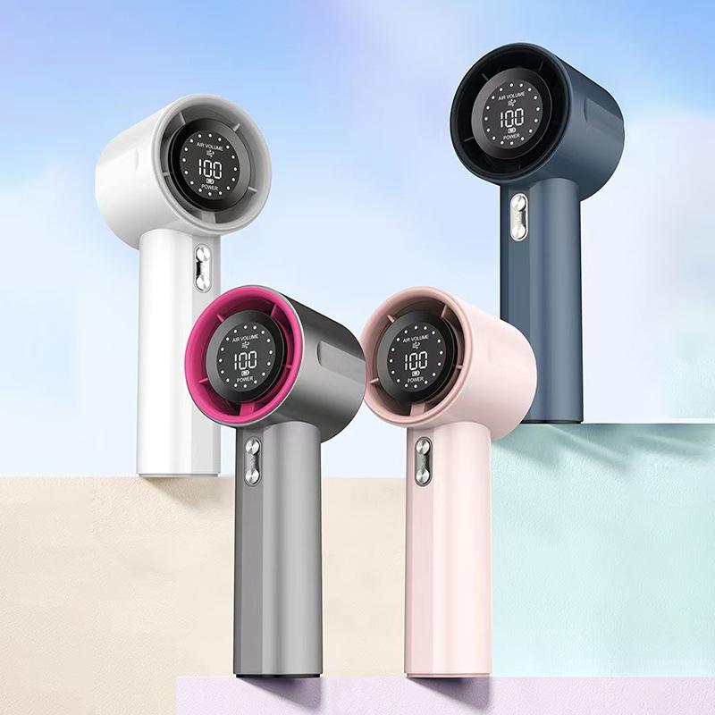 GS1 Quạt Cầm Tay Mini Mới 2025 Tốc Độ Gió Cao 13000 Vòng Pin Khỏe 4000mAh Tặng Cáp Sạc & Dây Treo Chất Liệu Nhựa Cổng Type C 4 Màu