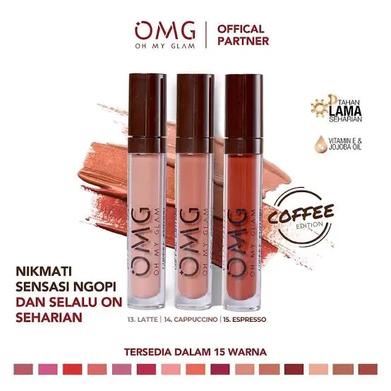 Paket Ombre OMG LIP CREAM Coffe Edition Bibir Coffee