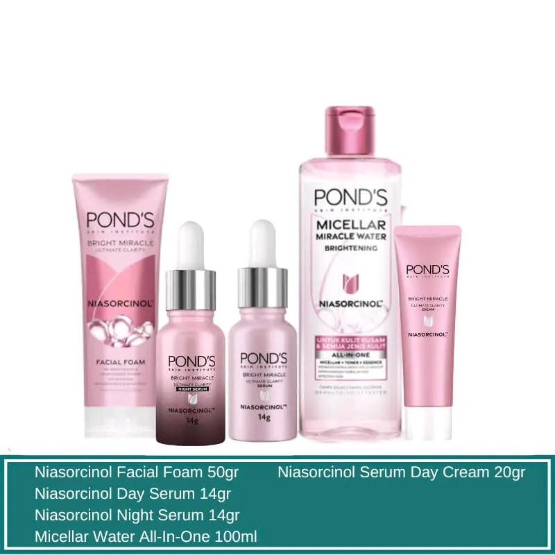 Paket Pond's Bright Miracle Ultimate Clarity Niarsocinol For Brightening -  Facial Pencerah Wajah 1