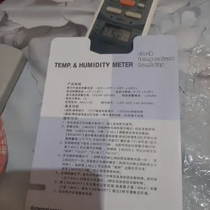 LIVO HTC-2 Display 3 Baris Termometer Digital + Hygrometer + Jam
