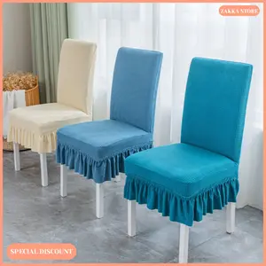 ZakkaStore Sarung Kursi / Cover Kursi Nordik / Sarung Kain Bangku Makan / Cover Chair Elastic / Sarung Kursi Makan Elastis Grid