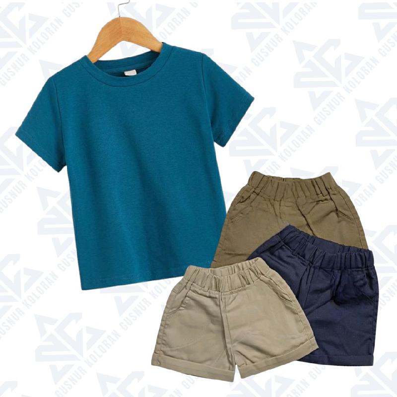 SETELAN celana pendek kaos polos ANAK" PRIA WANITA   / 8bln -7th max berat 15KG 4