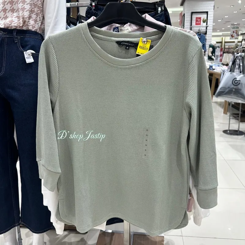 Kaos Waffle CONNEXION Lengan 3/4 By Dept Store 6