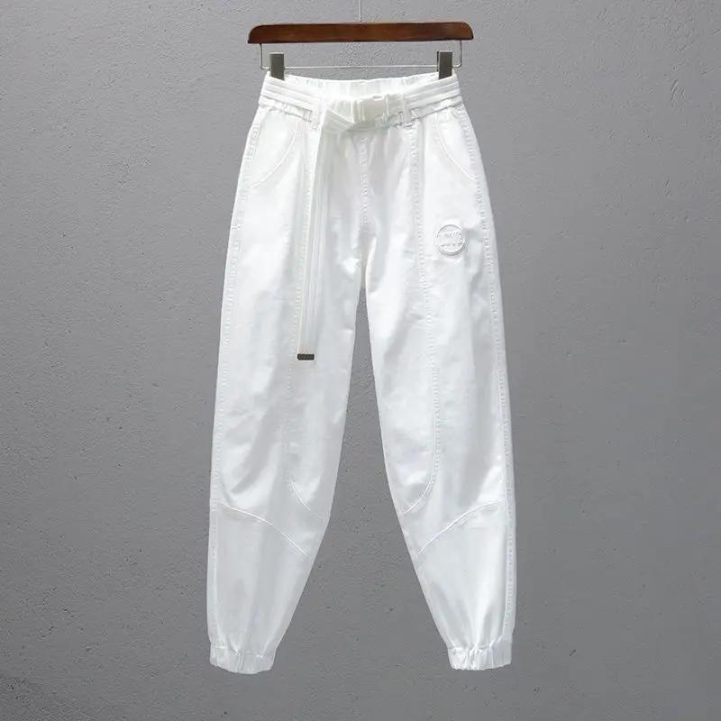Quần Jogger Harem Ngoại Cỡ Bó Sát, Dáng Rộng Vừa Vặn, Dễ Phối Đồ Và Hợp Xu hướng, Quần Denim Cropped Xén, Dành Cho Nữ, Thích Hợp Cho Mùa Xuân Và Mùa Hè