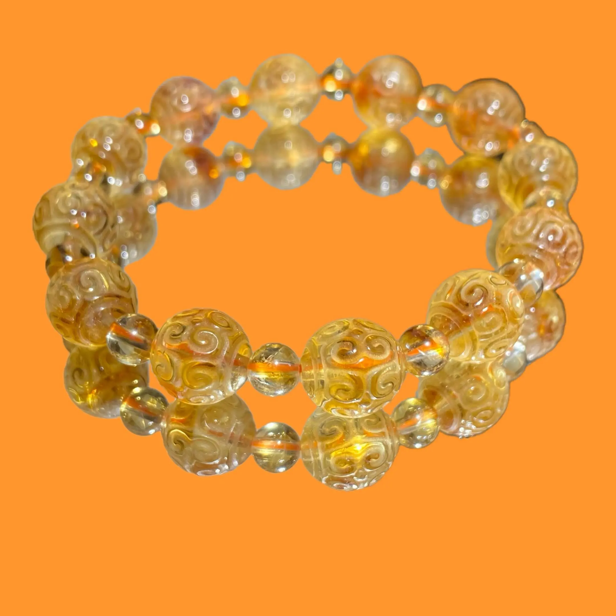 9mm citrine lucky turn bracelet