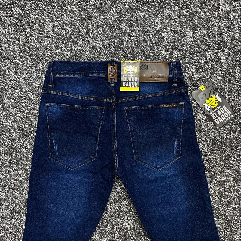 Celana jeans panjang sobek pria BLACK BARON slimfit 28-33 Keren Nyaman 6