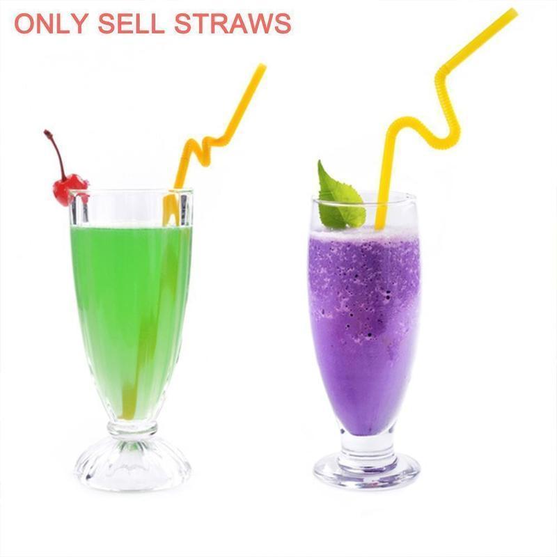 Product Introduction of Straw Plastik Fleksibel, 100 Keping, Bengkok, Berwarna-warni, Sesuai untuk Majlis Keraian, Straw Minum Plastik, M7L7 19