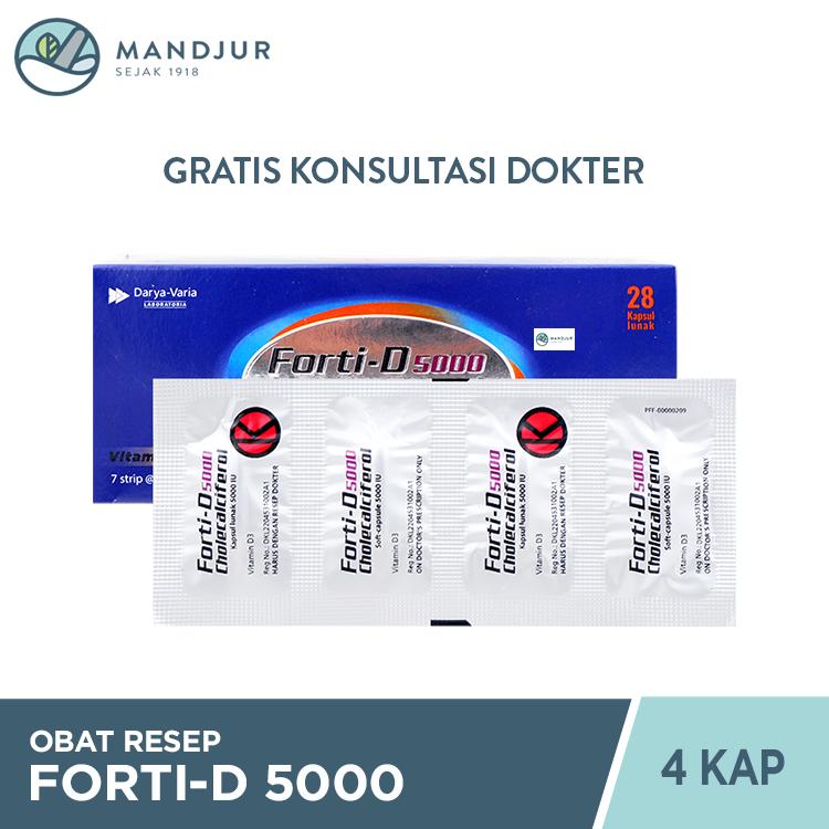 Forti-D 5000 IU Strip 4 Kapsul Lunak