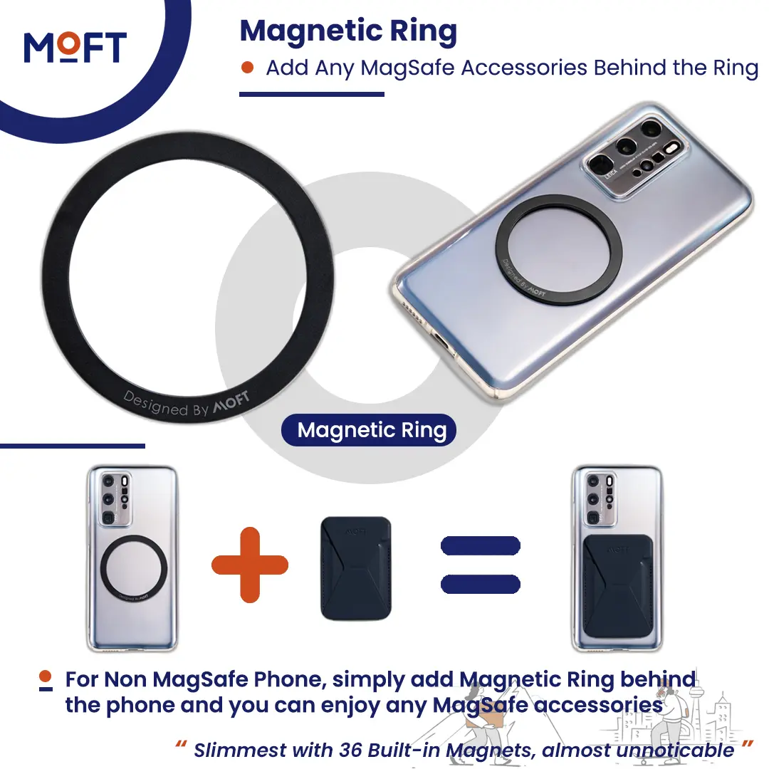 MOFT Magnetic Ring for MagSafe Compatibility (for Universal Phone)