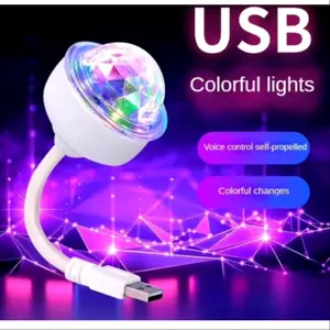 LAMPU LED BALL disco joget usb sensor suara universal lampu disco usb Led Colokan