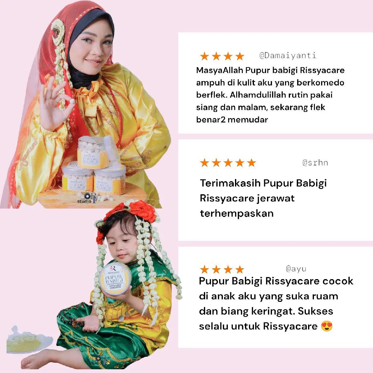 Pupur Babigi Rissyacare Banjar - Bedak dingin asal Kalimantan 250gram