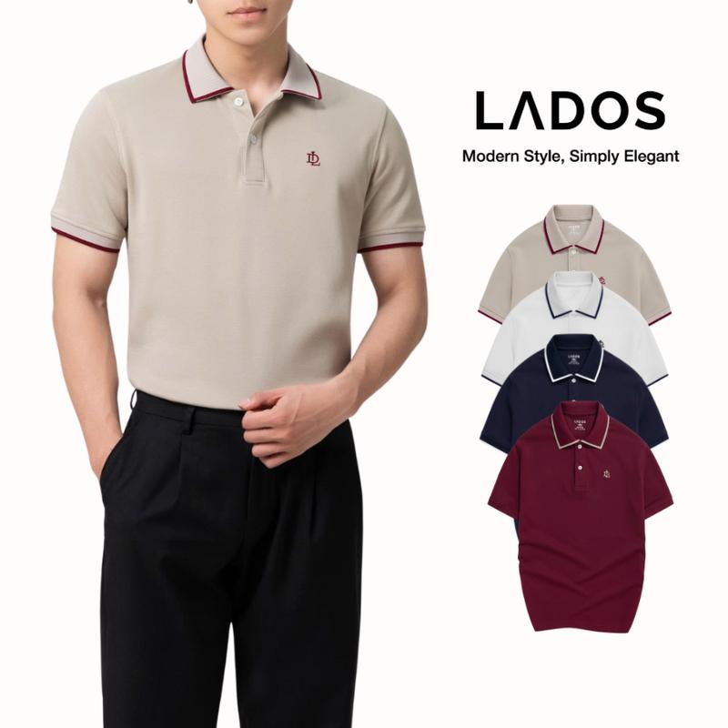 Áo polo Dface phối bo viền LADOS - 9226 form Regular thoải mái phong cách công sở thanh lịch