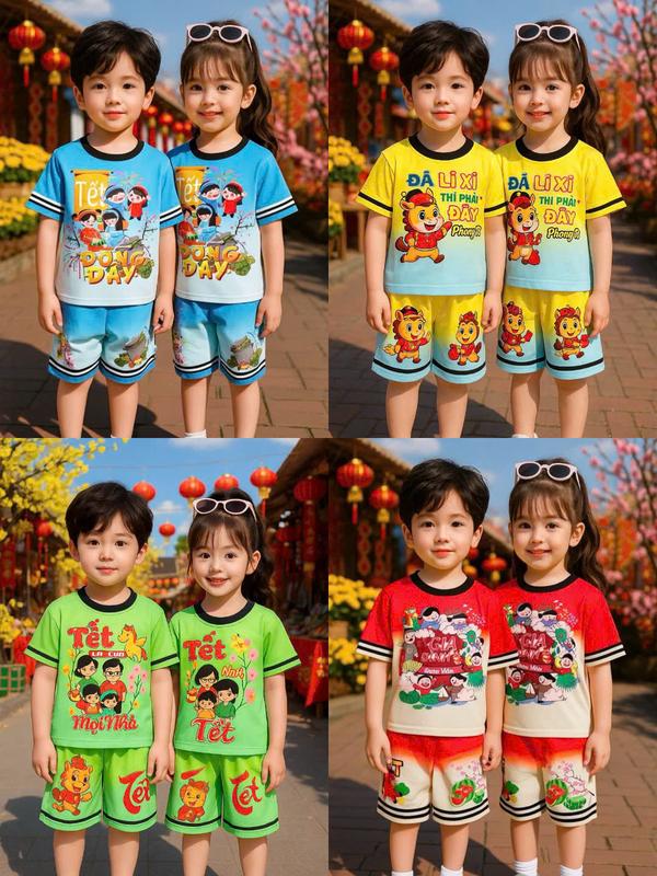  Bộ quần áo TẾT cho bé trai ,bé gái đáng yêu dễ thương 