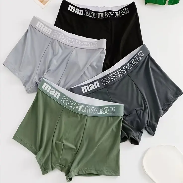 10 PCS Celana Dalam Pria Berkualitas Tinggi dengan Bahan Lembut dan Breathable Lembut Pria Boxer Katun Seamless Dewasa Cowok Hitam Karet Nyaman Pendek dalaman priadewasa sempak Spandex XXL Underwear 4