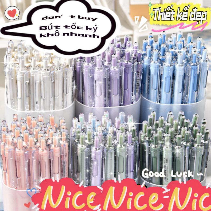  Bút lông ST đặc biệt giá trị cao khô nhanh bút trung tính học sinh thi trơn 0,5 lõi bút bút bi đen xanh chữ ký bút nước mua đồ dùng học tập theo kg,Bút bi đen khô nhanh ngòi bút màu trắng đơn giản ngòi bút bi carbon gốc nước ngòi bút học sinh trung 