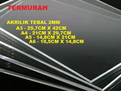 AKRILIK BENING 2MM UKURAN KERTAS