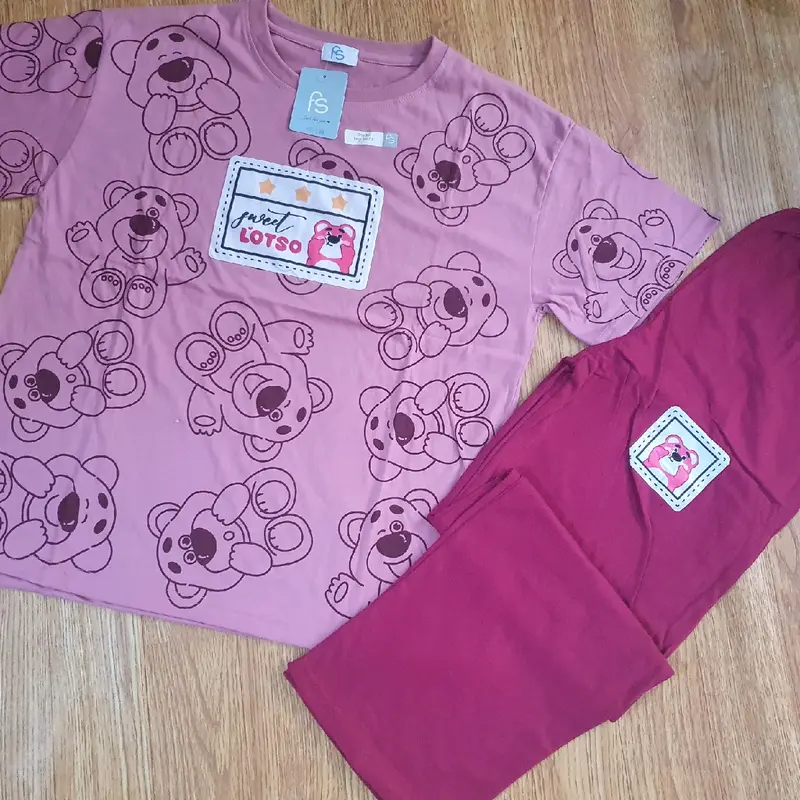 Forever Baju setelan one set wanita kaos celana panjang all size reguler fit celana katun stretch 0