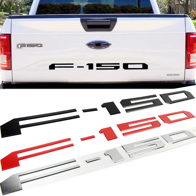 High Quality Chrome ABS Badge Emblem Car Sticker 3D Raised Tailgate Decal Letters for Ford F150 F-150 2018-2020 Pickup Plastic