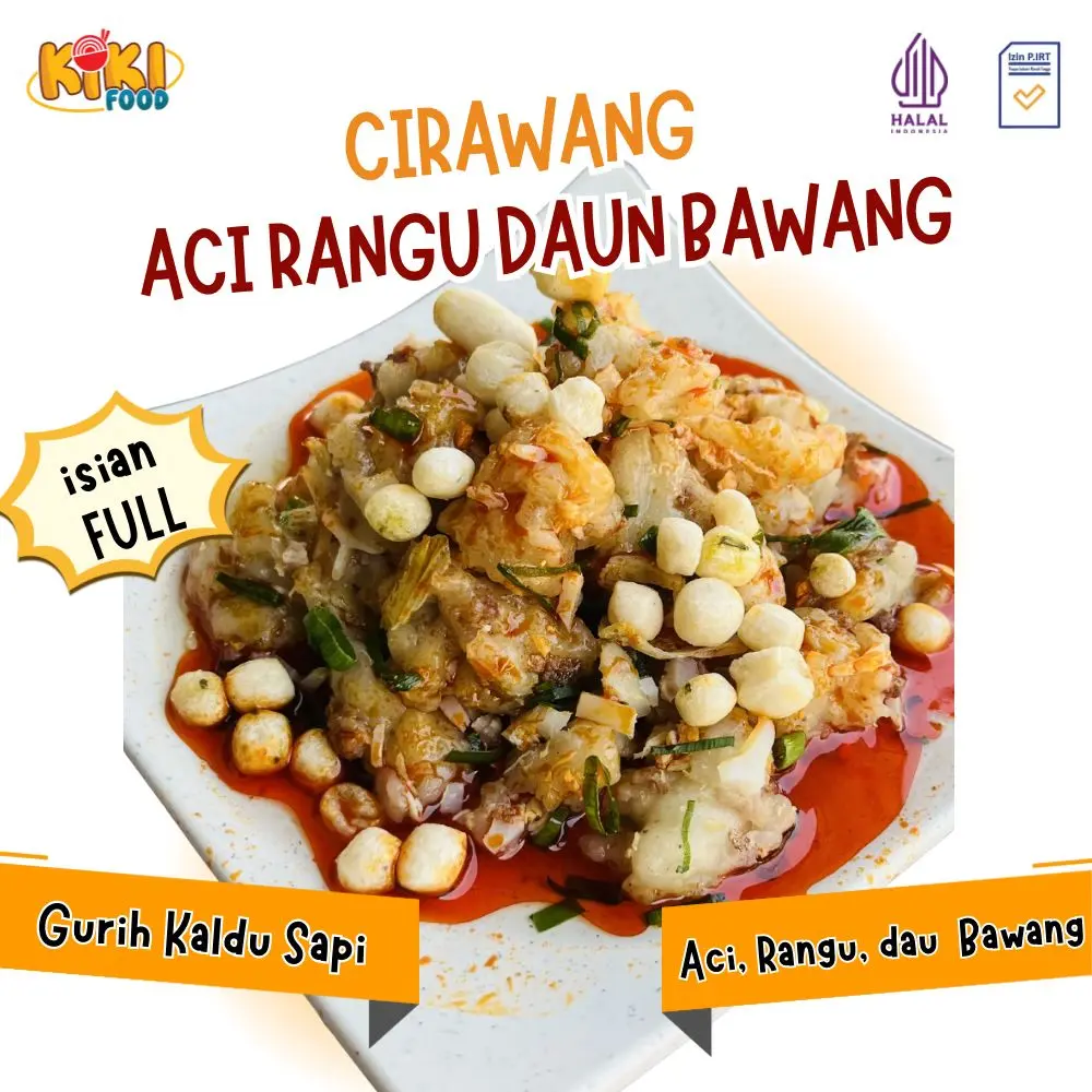 Baso Aci Cirawang (Baso Aci Tulang rangu daun Bawang) Pedas Chili Oil Food