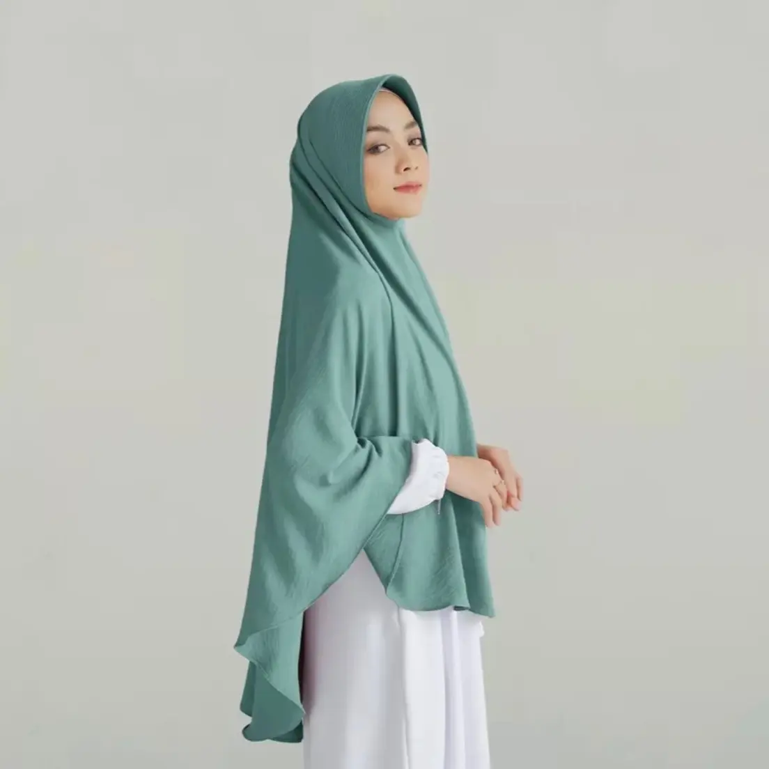 Hijab Instan Bergo Pet Non tali Crinkle Airflow hijab premium size XL