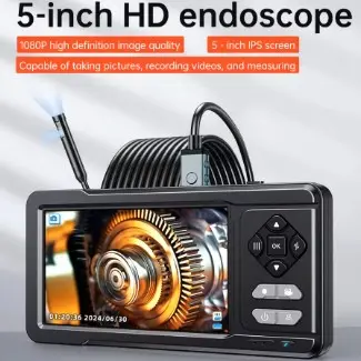 Endoscope Borescope 5 Meter 8 MM Dual Lens 1080P Industrial Inspeksi Kamera Dua Lensa IP67 ES03-2