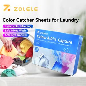 Mega Home ZOLELE CC101 Anti-staining Laundry Tablets Laundry Color Absorbing Tablets Anti-string Color Absorption Laundry Paper Anti-staining Laundry Tablets Prevent color from skewing and keep the original color of clothes Color Catcher Sheets Detergent