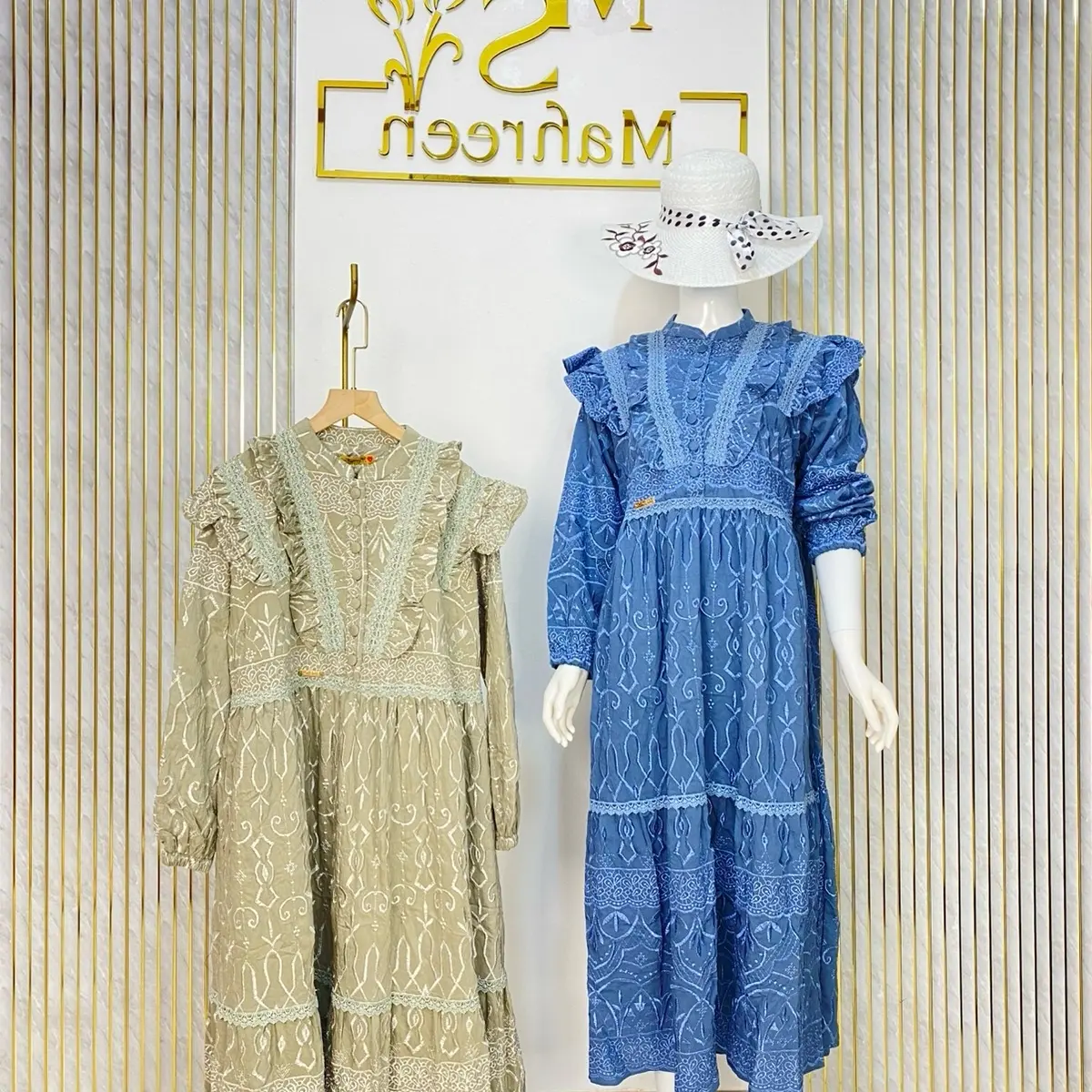 NAZWA VIOR BORDIR PREMIUM ORI Gamis Kekinian Krespo Mewah Dan Cantik