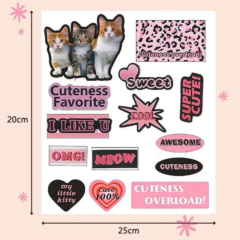 Stiker DIY Lucu Ala Korea Sticker Hot INS gaya Berperekat Waterproof sticker Handphone/Buku/Casing/Skateboard/Koper 3