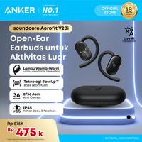 Gambar Soundcore by Anker AeroFit 2 Open Ear Earbuds Hi-Res Wireless Audio LDAC AI Clear Calls IP55 with Wireless Charging And Soundcore AeroFit V20i OWS Open Ear Headphones Clear Sound LED Lights With Adjustable Ear Hook IP55 Bluetooth 5.4 - A3874 / A3876 - AeroFit2 BLK-AI dari Anker Indonesia Kota Administrasi Jakarta Utara 1 Tokopedia