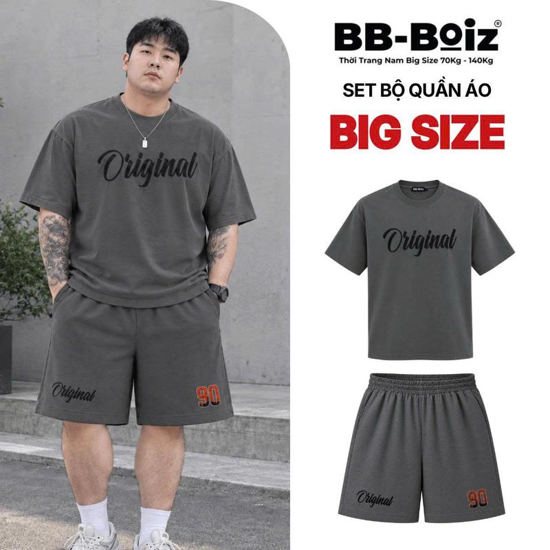 Set Bộ Lẻ Áo/Quần BB-Boiz Chất Cotton 4 Chiều 5 Màu Form 80kg-130kg | Mã B21