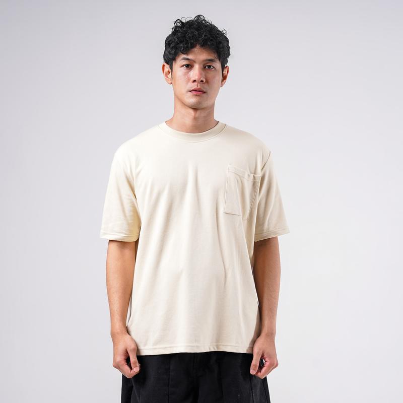 House of Smith Kaos Oversize Pria Cotton Anti Wrinkle - Smith Pocket Oversize Khaki - Oversize T Shirt 3