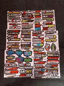 Stiker Sp0nsor Pack & vinyl Balap Racing Viral Stiker Racing Isi 1 Pack Printcut Stiker Racing Vinyl Sticker Kata Kata Racing Motor