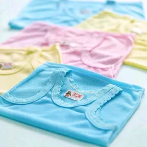Singlet Anak Unisex Kiki Warna/Putih S-4L (6 Pcs) Polos - Bahan Lentur, Nyaman, dan Adem - Fashion, Pakaian