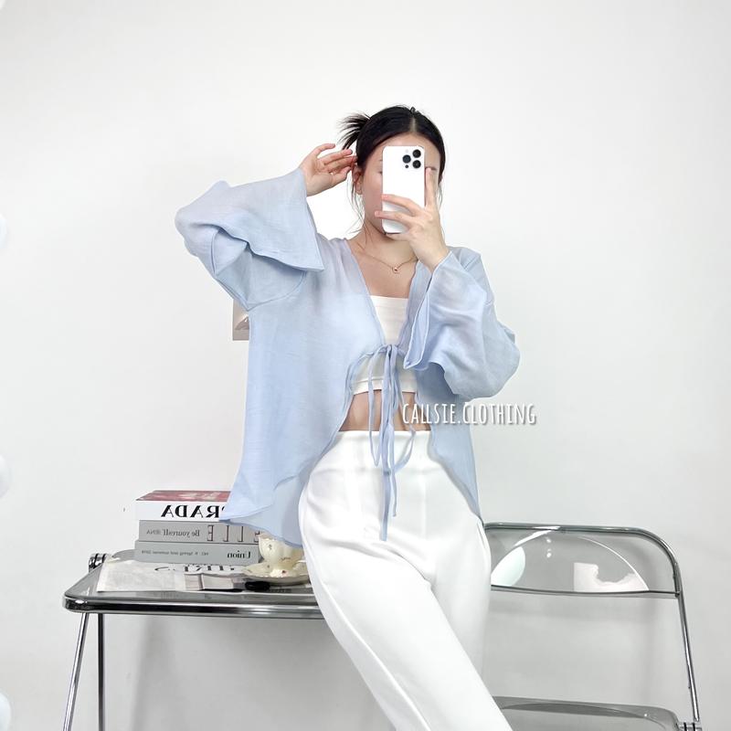 [ callsie ] - MIA OUTER ( atasan wanita / cardigan transparan wanita / luaran / outer lengan panjang / longsleeve outer / longsleeve cardigan / summer outer / beach outer ) 5