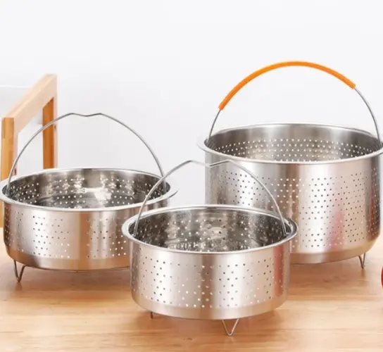 Tatakan Kukusan Nasi Stainless Tebal Keranjang Tatakan Steamer Basket Stainless Keranjang Kukusan Keranjang Steamer Keranjang