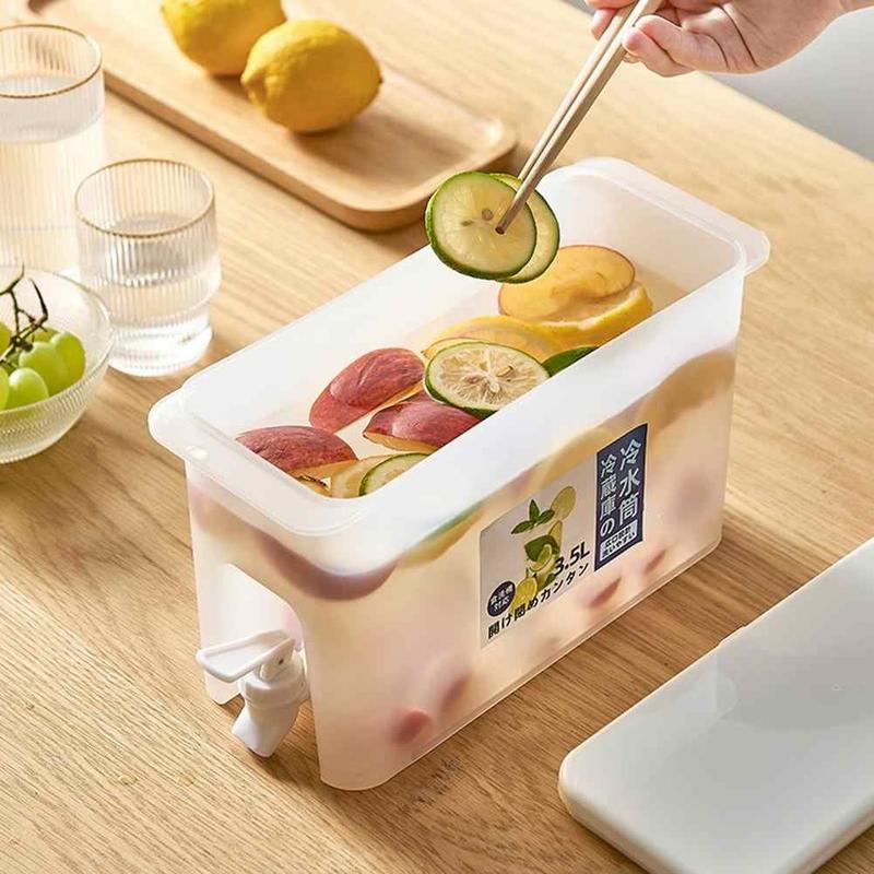Dispenser Air Minum Dingin 3.5L  Water Kulkas Ketel Air Dingin Dengan Keran Plastik Putih Kitchenware 3