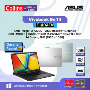 ASUS Vivobook Go 14 E1404FA AMD Ryzen 3-7320U DDR5 8GB 14" FHD W11 OHS