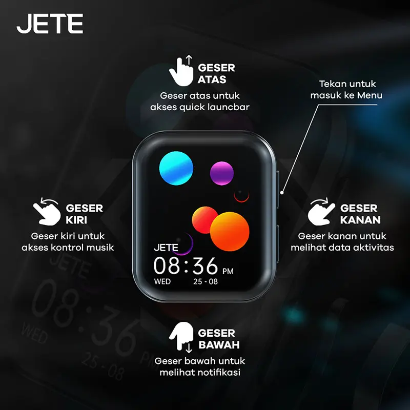Smartwatch Jete AM1 Band Jam Tangan Pintar Norton Bali Smartphone 2