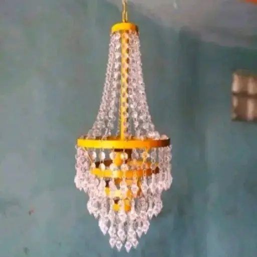 Lampu Kristal Janur Akrilik 40x20cm untuk Dekorasi