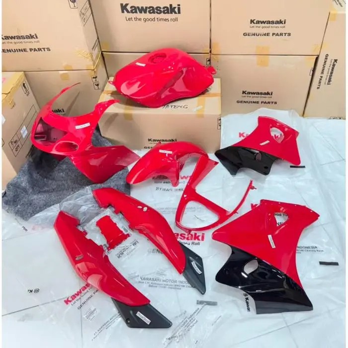 COVER BODI BODY SET FULSET TANGKI TENGKI NINJA RR OLD MERAH CABE FERARRI ORIGINAL - SET TNPA TANGKI